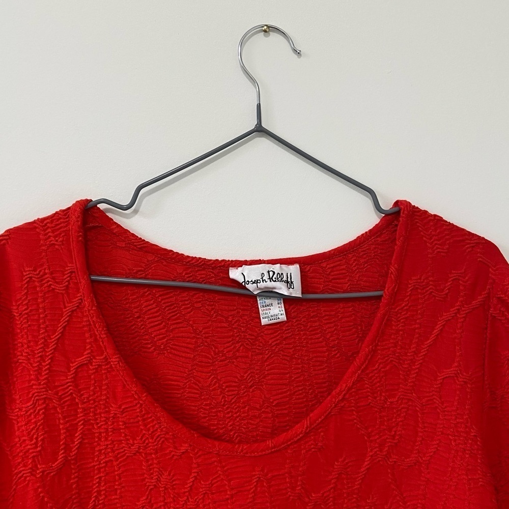 Joseph Ribkoff Red Tunic Top - Picture 3 of 7
